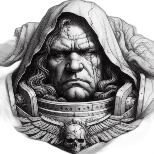 face, fantasy art, concept art, photorealistic transparent PNG cut-out