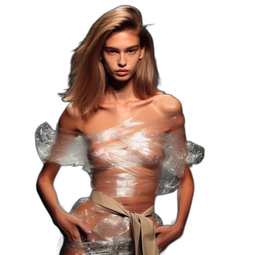 dress, jacket, hair, photorealistic transparent PNG cut-out