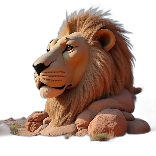 animal, crown, creature, 3d render transparent PNG cut-out