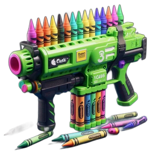 weapon, 3d render, concept art, cyberpunk transparent PNG cut-out