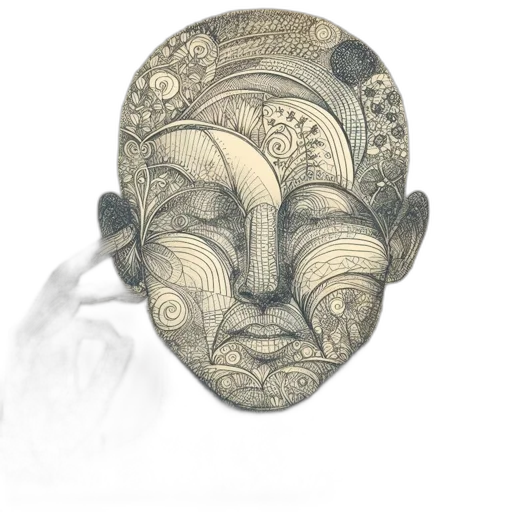 mask, face, jewelry, staff transparent PNG cut-out