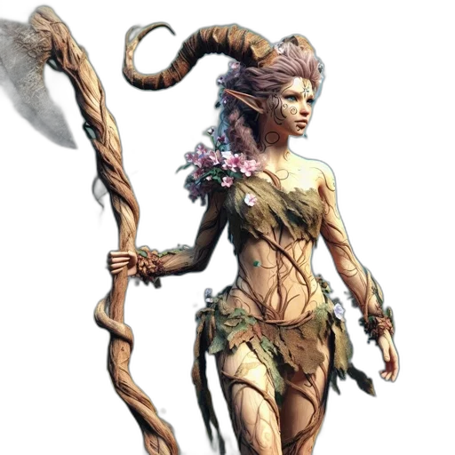 staff, dress, creature, concept art transparent PNG cut-out