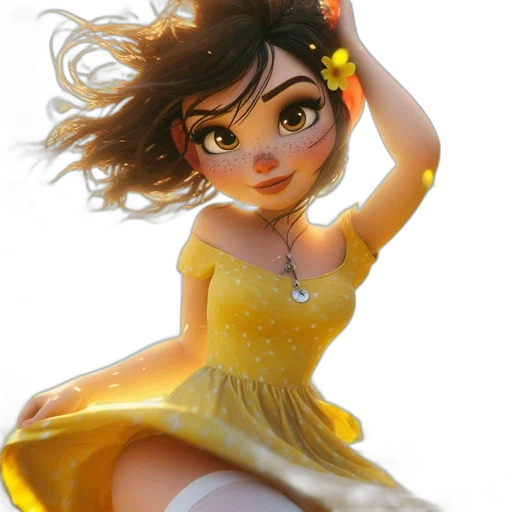 dress, jewelry, crown, staff transparent PNG cut-out