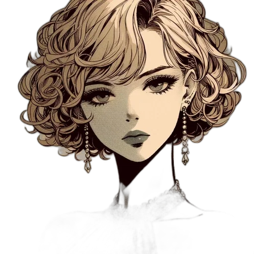 face, hair, crown, dress transparent PNG cut-out