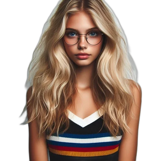 hair, dress, face, jacket transparent PNG cut-out