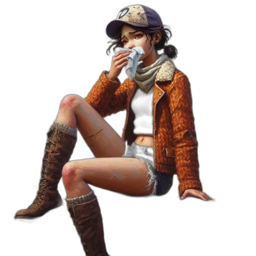 hat, jacket, staff, mask transparent PNG cut-out