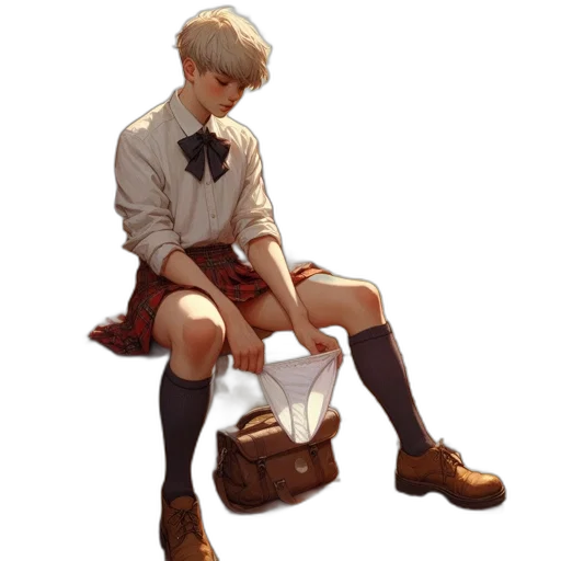 robot, shoes, staff, dress transparent PNG cut-out