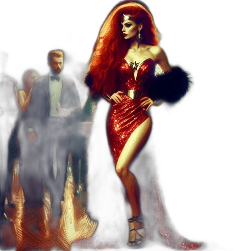 dress, comic book art, concept art, fantasy art transparent PNG cut-out