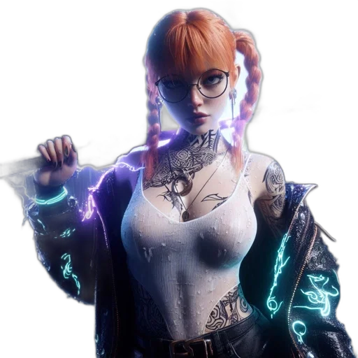staff, weapon, jacket, robot transparent PNG cut-out
