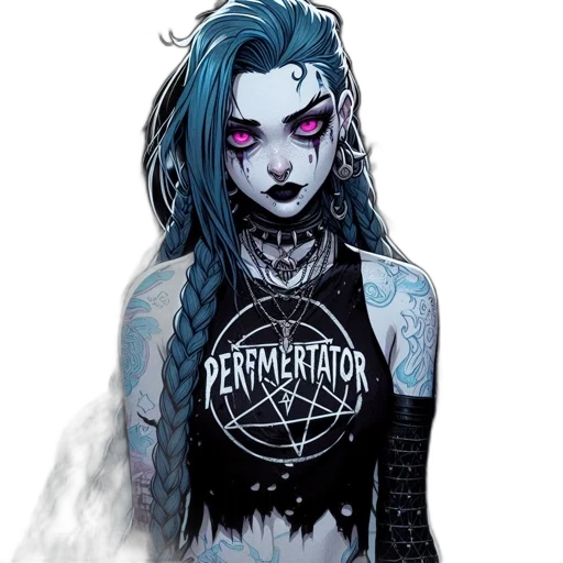 comic book art, concept art, fantasy art, cyberpunk transparent PNG cut-out