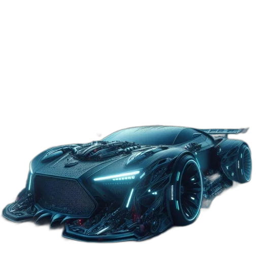 car, weapon, 3d render, concept art transparent PNG cut-out