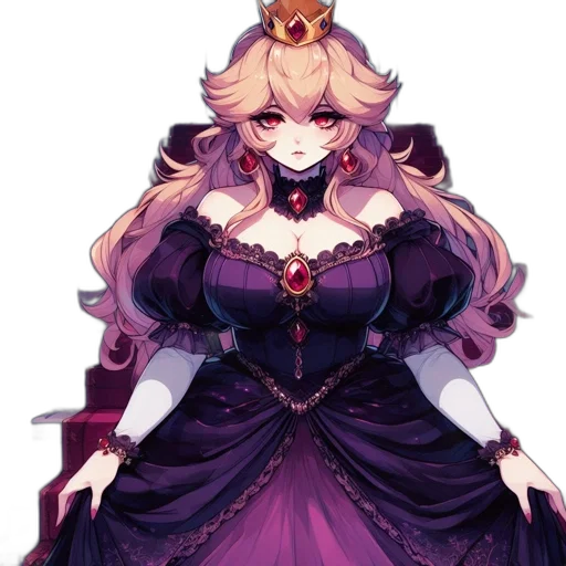 crown, dress, staff, concept art transparent PNG cut-out