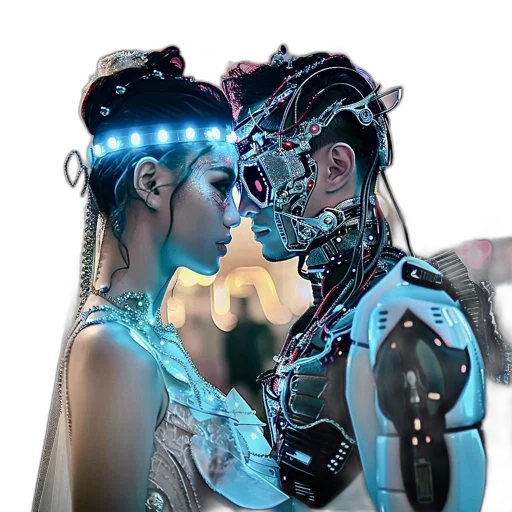 robot, mask, cyberpunk, concept art transparent PNG cut-out