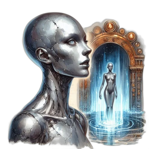 robot, face, mask, jewelry transparent PNG cut-out
