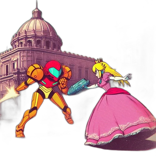 robot, concept art, comic book art, pixel art transparent PNG cut-out