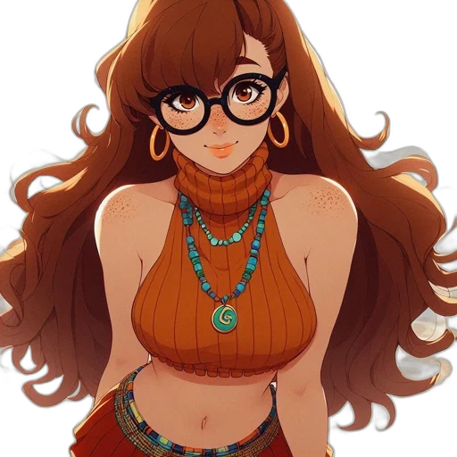 dress, jewelry, anime, pixel art transparent PNG cut-out