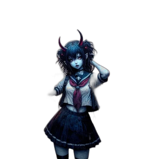 creature, staff, mask, dress transparent PNG cut-out