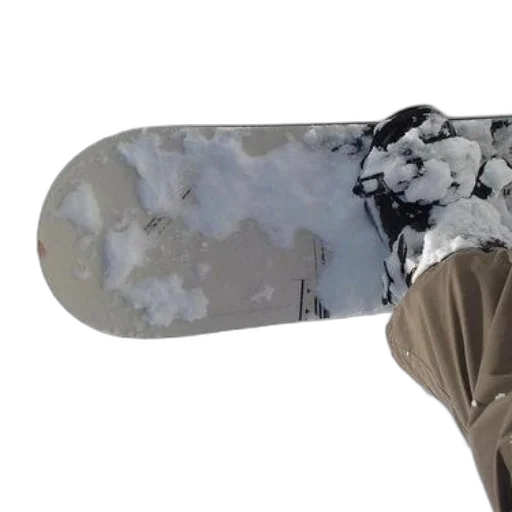 shoes, snow, snowboarder, perspective transparent PNG cut-out