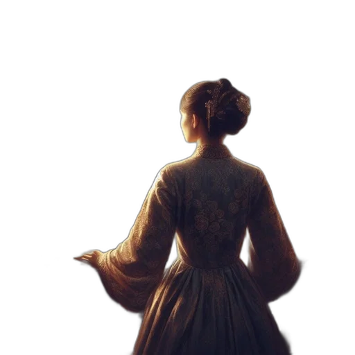 dress, staff, crown, face transparent PNG cut-out