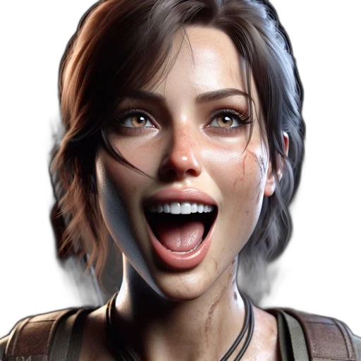 face, concept art, photorealistic, 3d render transparent PNG cut-out