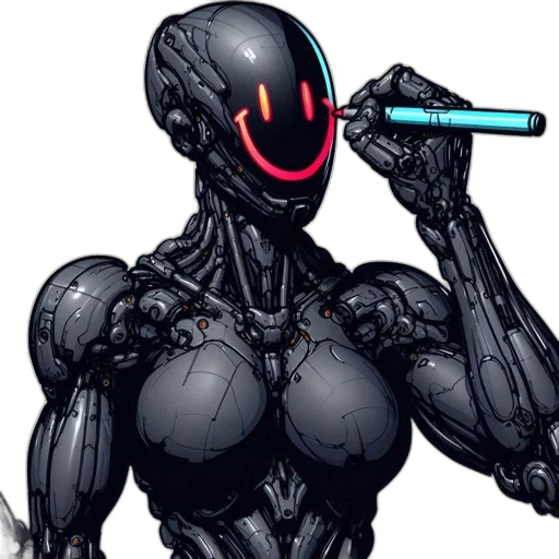 robot, weapon, creature, staff transparent PNG cut-out
