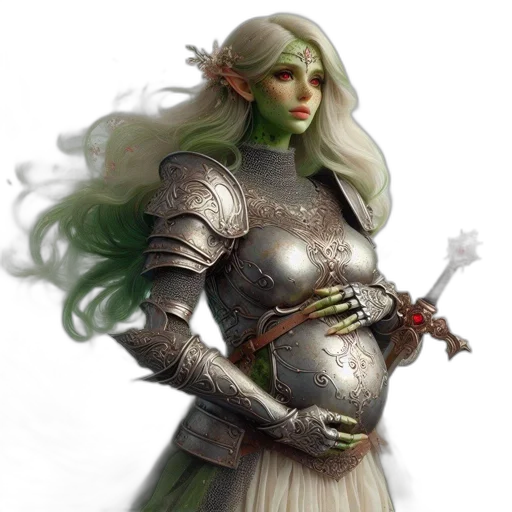 sword, fantasy art, concept art, 3d render transparent PNG cut-out