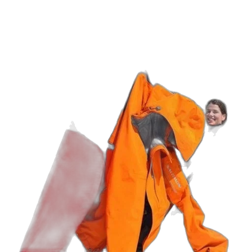 jacket, umbrella, staff, creature transparent PNG cut-out