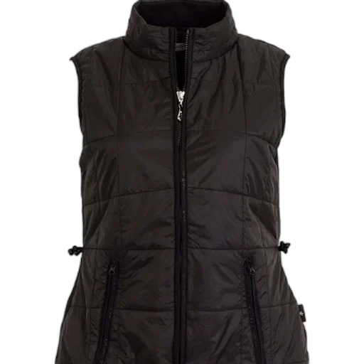 jacket, black, quilted, vest transparent PNG cut-out