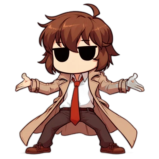 jacket, staff, weapon, anime transparent PNG cut-out