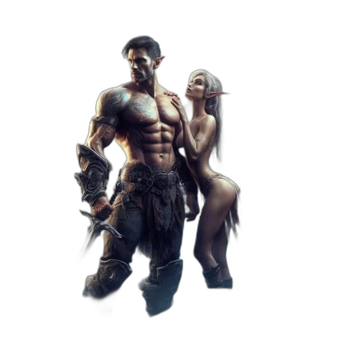 weapon, concept art, 3d render, fantasy art transparent PNG cut-out