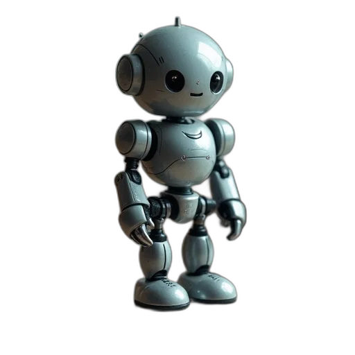 robot, 3d render, concept art, pixel art transparent PNG cut-out