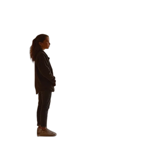 jacket, staff, dress, hair transparent PNG cut-out
