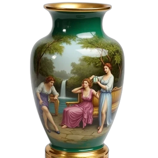 bottle, dress, oil painting, photorealistic transparent PNG cut-out