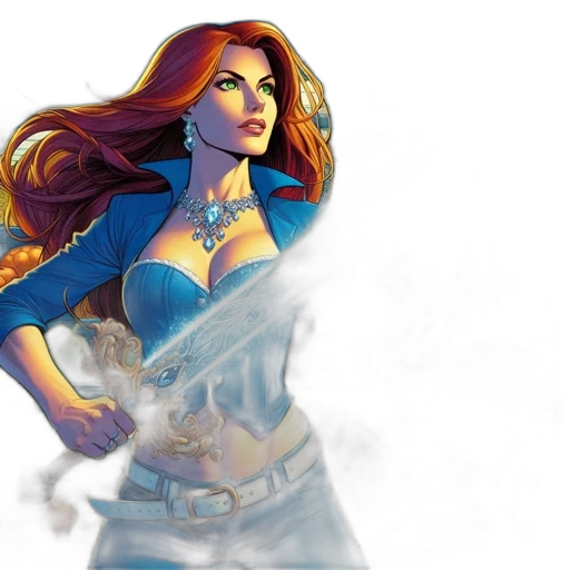 comic book art, concept art, fantasy art, photorealistic transparent PNG cut-out