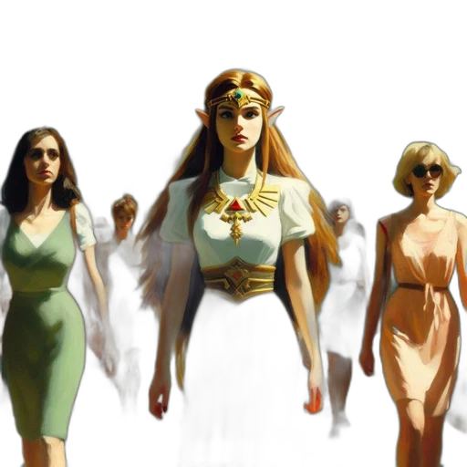 dress, concept art, fantasy art, comic book art transparent PNG cut-out