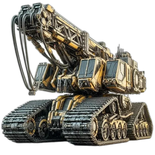 robot, weapon, car, concept art transparent PNG cut-out