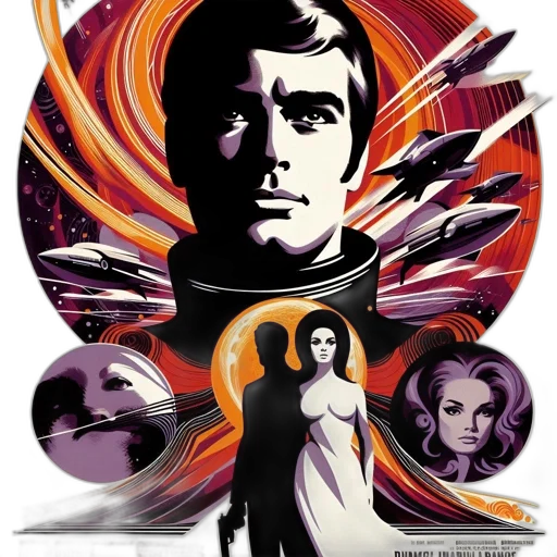 comic book art, outer space, fire, poster transparent PNG cut-out