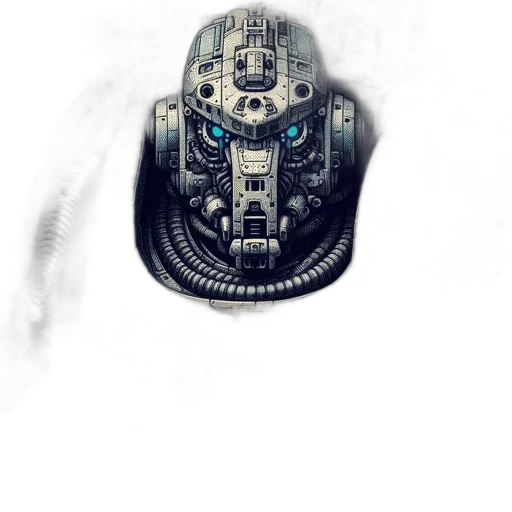 robot, mask, face, creature transparent PNG cut-out
