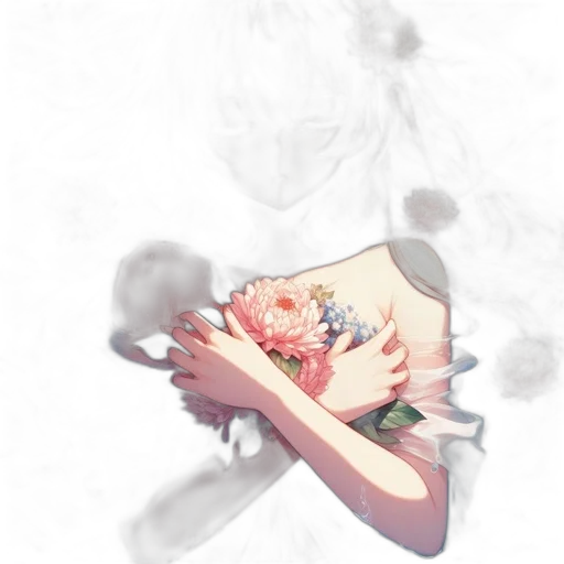 flower, dress, mask, face transparent PNG cut-out