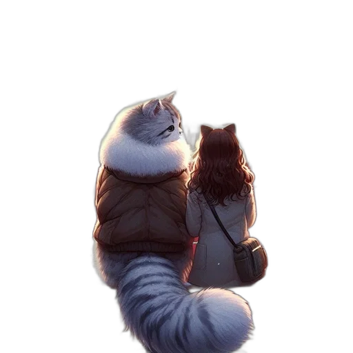 jacket, animal, creature, staff transparent PNG cut-out