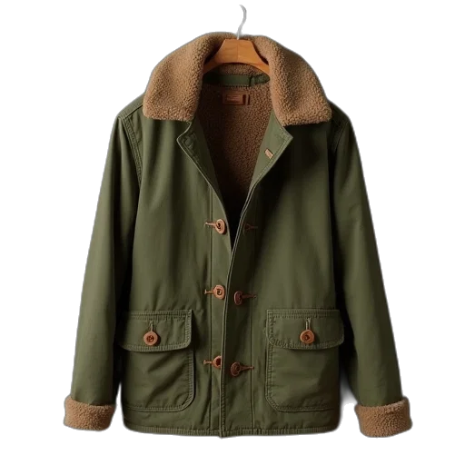 jacket, earth tones, green, country transparent PNG cut-out