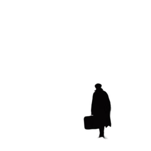 jacket, umbrella, staff, face transparent PNG cut-out