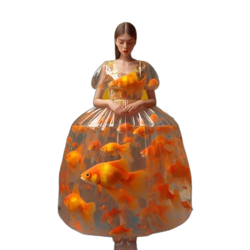 dress, concept art, 3d render, pixel art transparent PNG cut-out