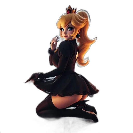 dress, crown, staff, concept art transparent PNG cut-out