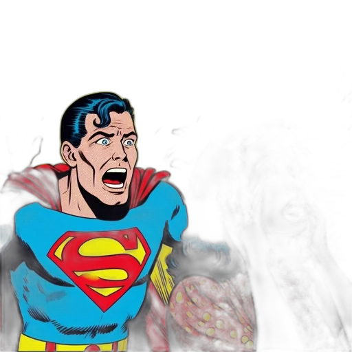 comic book art, concept art, cartoon, 3d render transparent PNG cut-out
