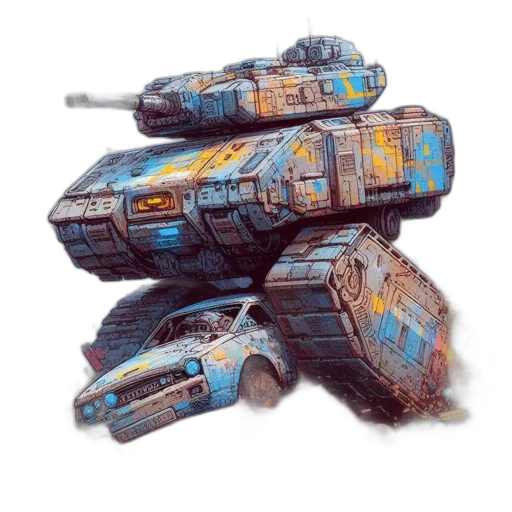 weapon, robot, concept art, 3d render transparent PNG cut-out