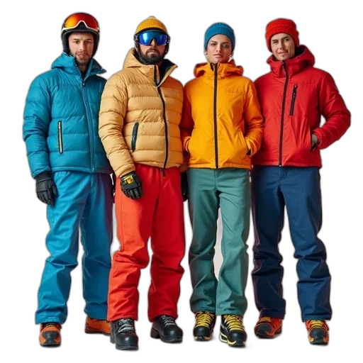 jacket, colorful, neon, set transparent PNG cut-out