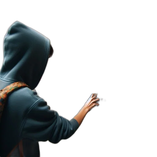 jacket, weapon, staff, mask transparent PNG cut-out