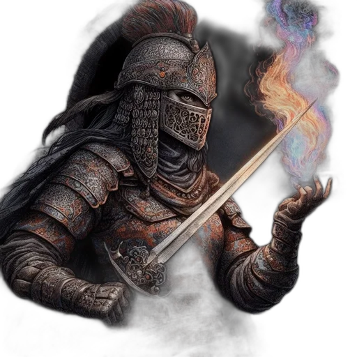 sword, dragon, mask, staff transparent PNG cut-out
