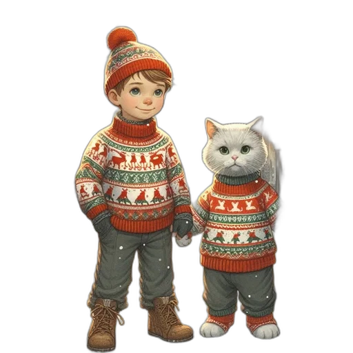 3d render, concept art, snow, cozy transparent PNG cut-out